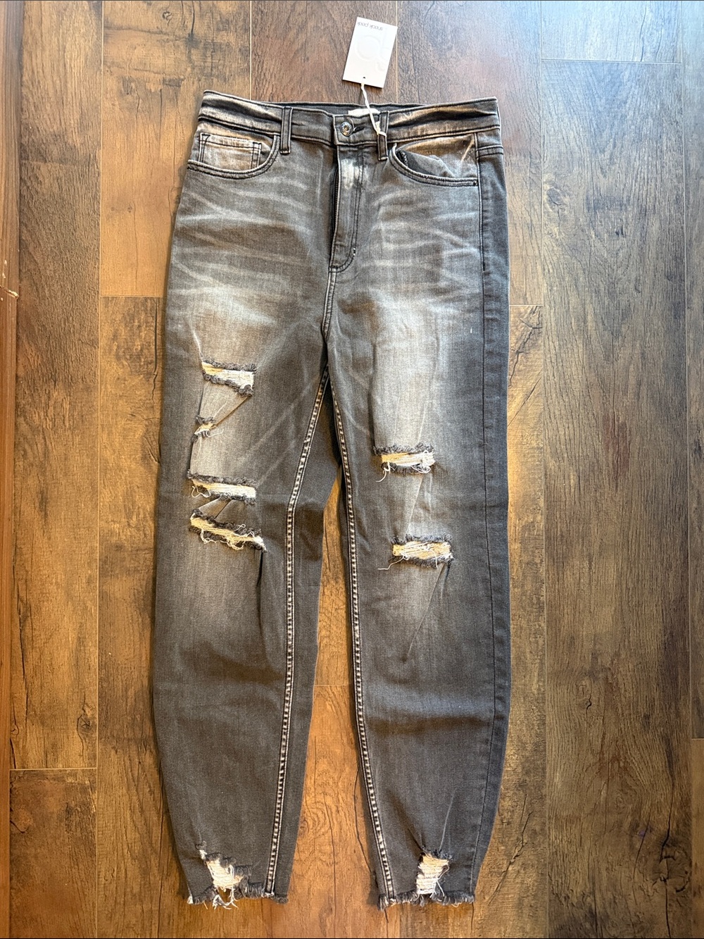 Sneak Peek Charcoal Distressed Boyfriend Jeans
